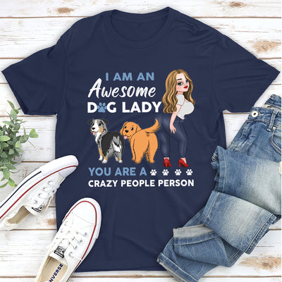 Awesome Dog Lady - Personalized Custom Unisex T-shirt