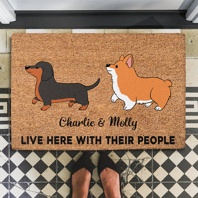 Dog Lives Here - Personalized Custom Doormat