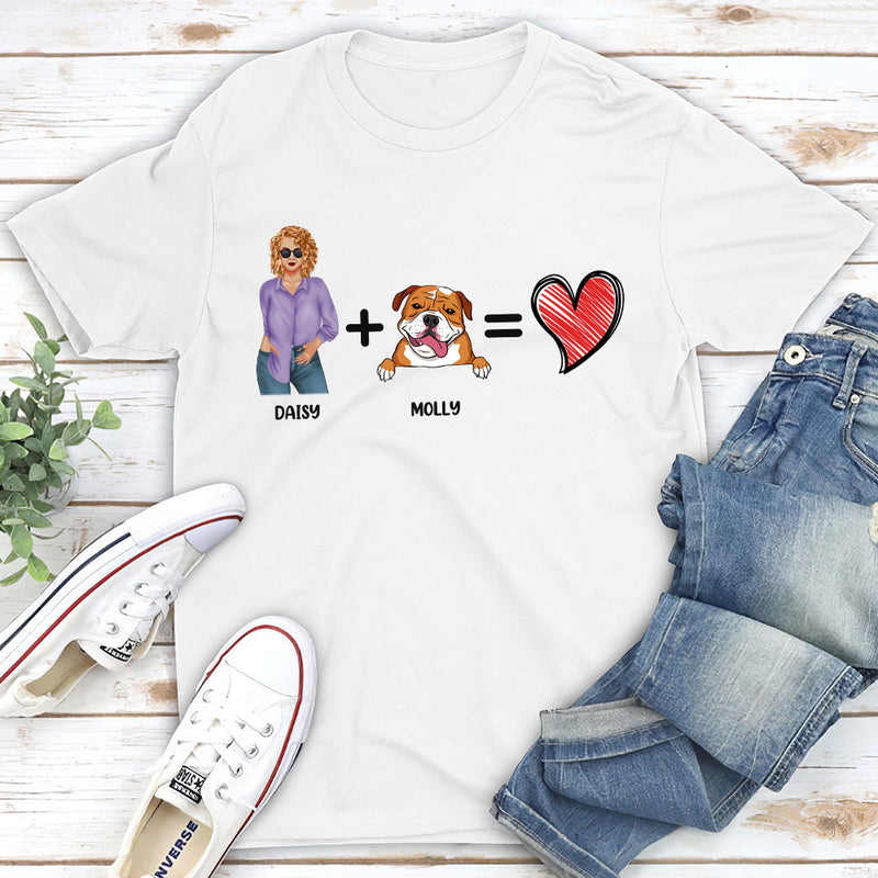 Me, Dog, Love - Personalized Custom Unisex T-shirt