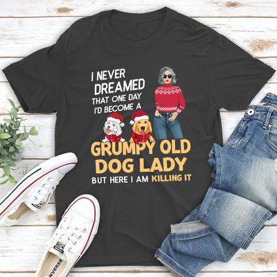 Christmas Dog Lady - Personalized Custom Unisex T-shirt