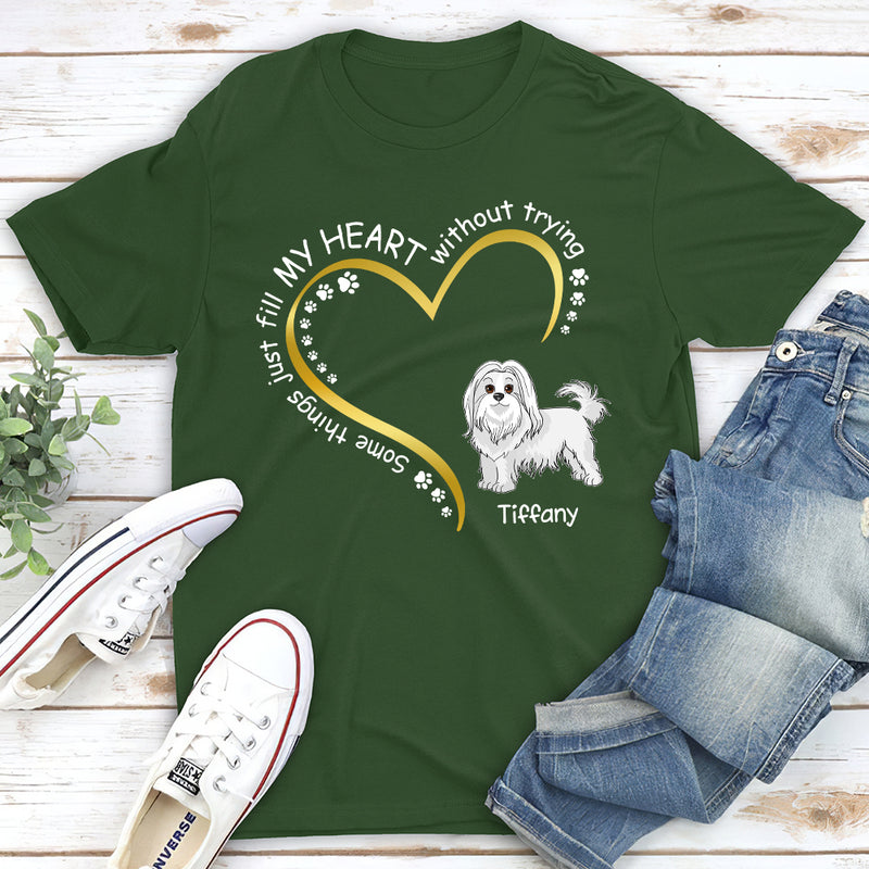 Dogs Fill My Heart - Personalized Custom Unisex T-shirt