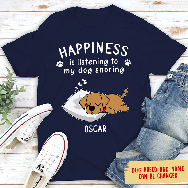 Dog Snoring - Personalized Custom Unisex T-shirt