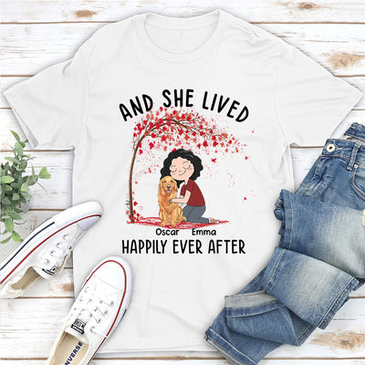 Lived Happily - Personalized Custom Unisex T-shirt