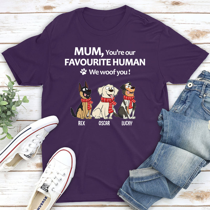 To My Favourite Human - Personalized Custom Unisex T-shirt