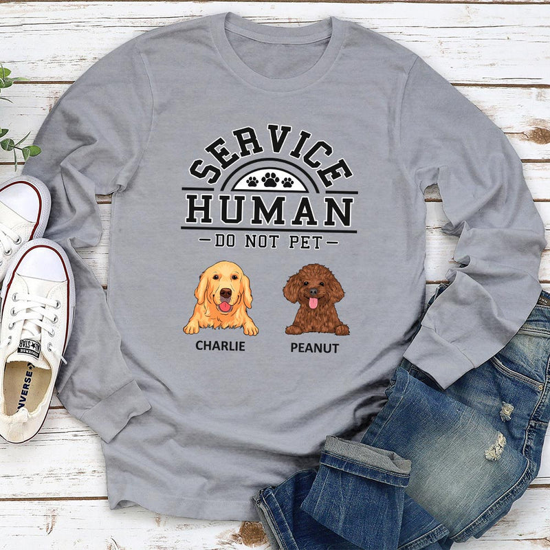 Dogs Service Human Logo - Personalized Custom Long Sleeve T-shirt