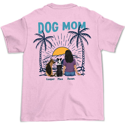 Dog Mom Beach Vibes - Personalized Custom Unisex T-shirt