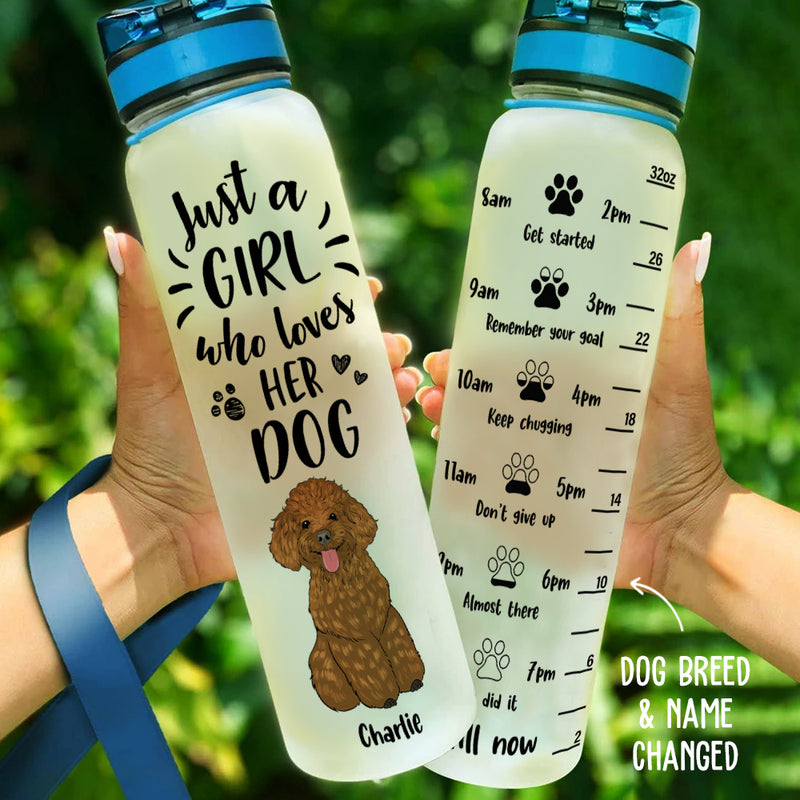 Just A Girl - Personalized Custom Water Tracker Bottle