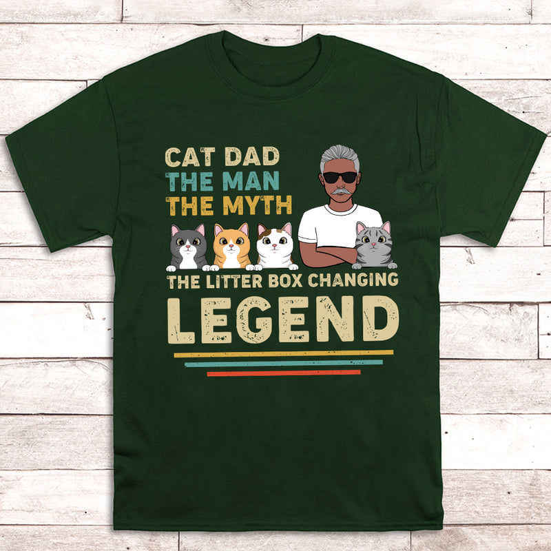 Cat Dad Legend - Personalized Custom Unisex T-shirt