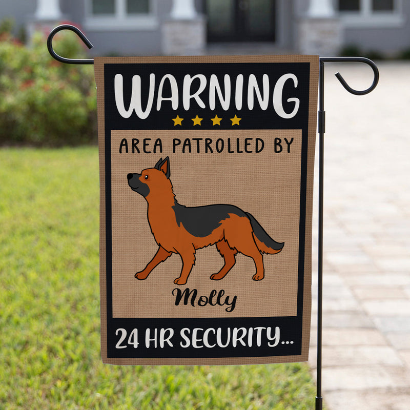 Area Patrolled - Personalized Custom Garden Flag