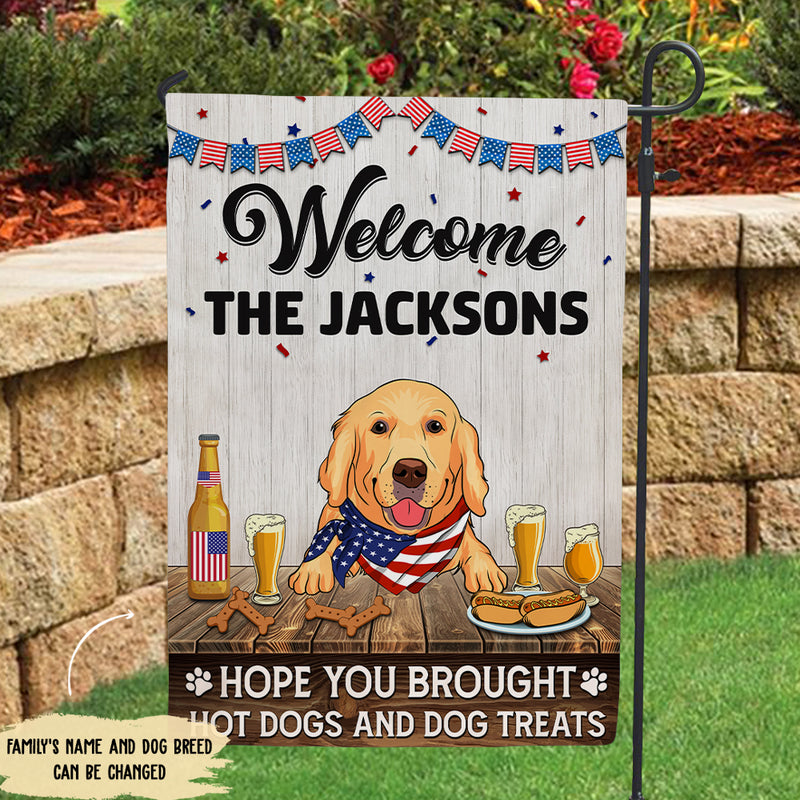 Hot Dogs And Treats - Personalized Custom Garden Flag