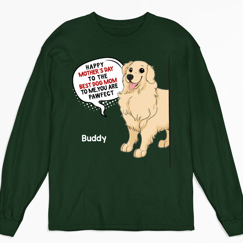 Pawfect Dog Mom - Personalized Custom Long Sleeve T-shirt