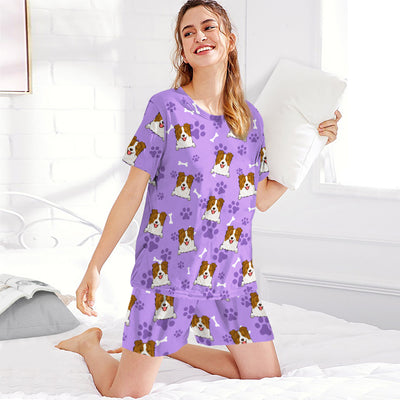 Dog And Paw - Personalized Custom Short Pajama Set