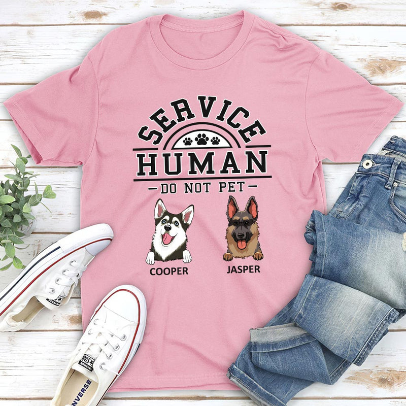 Dogs Service Human Logo - Personalized Custom Unisex T-shirt