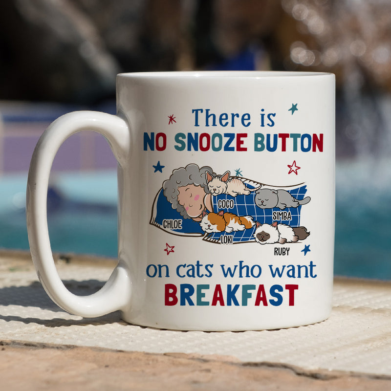 No Snooze Button - Personalized Custom Coffee Mug