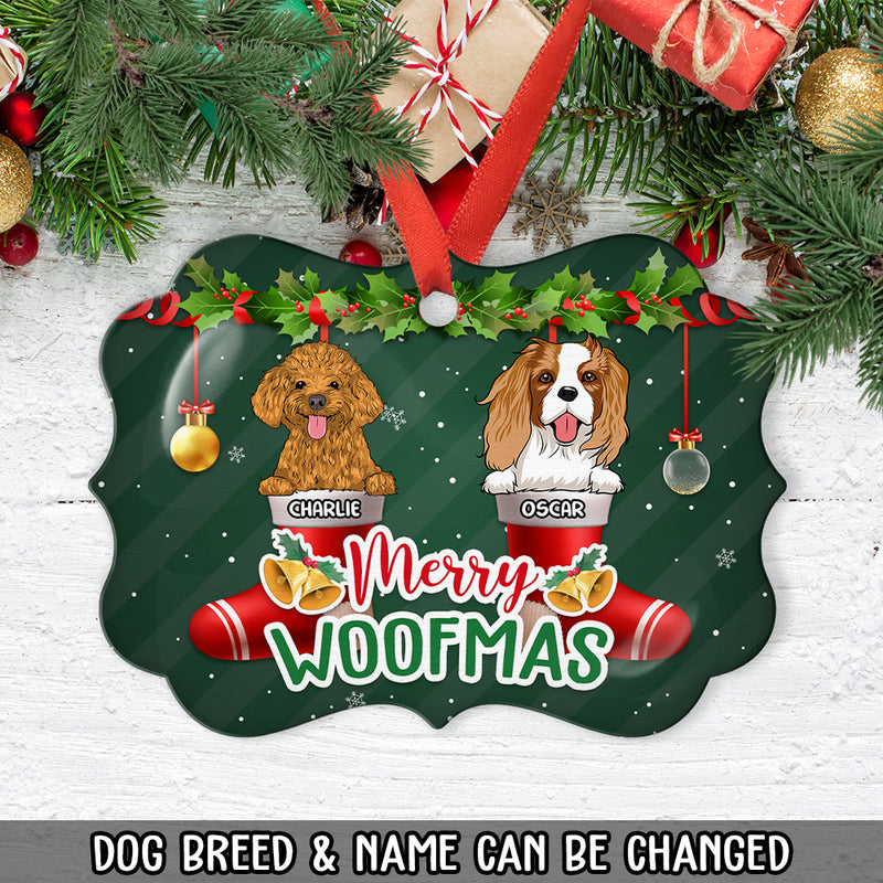 Merry Woofmas - Personalized Custom Aluminum Ornament