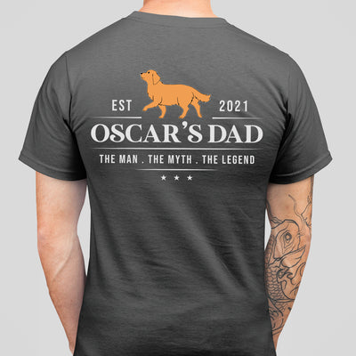 Dog Dad Est Year - Personalized Custom Unisex T-shirt