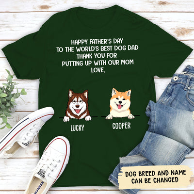 World's Best Dog Dad - Personalized Custom Unisex T-shirt