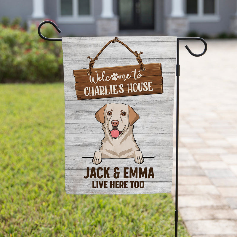 Welcome To Dog House 1 - Personalized Custom Garden Flag
