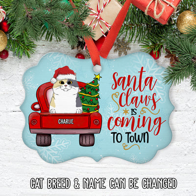 Santa Claws - Personalized Custom Aluminum Ornament