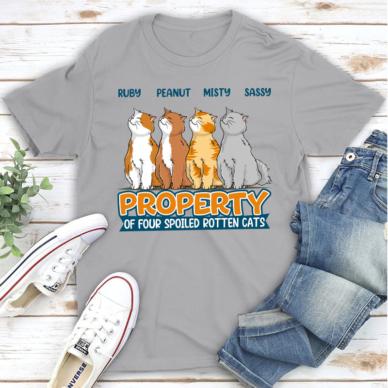 Spoiled Rotten Cats - Personalized Custom Unisex T-shirt