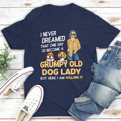 Dog Lady - Personalized Custom Premium T-shirt