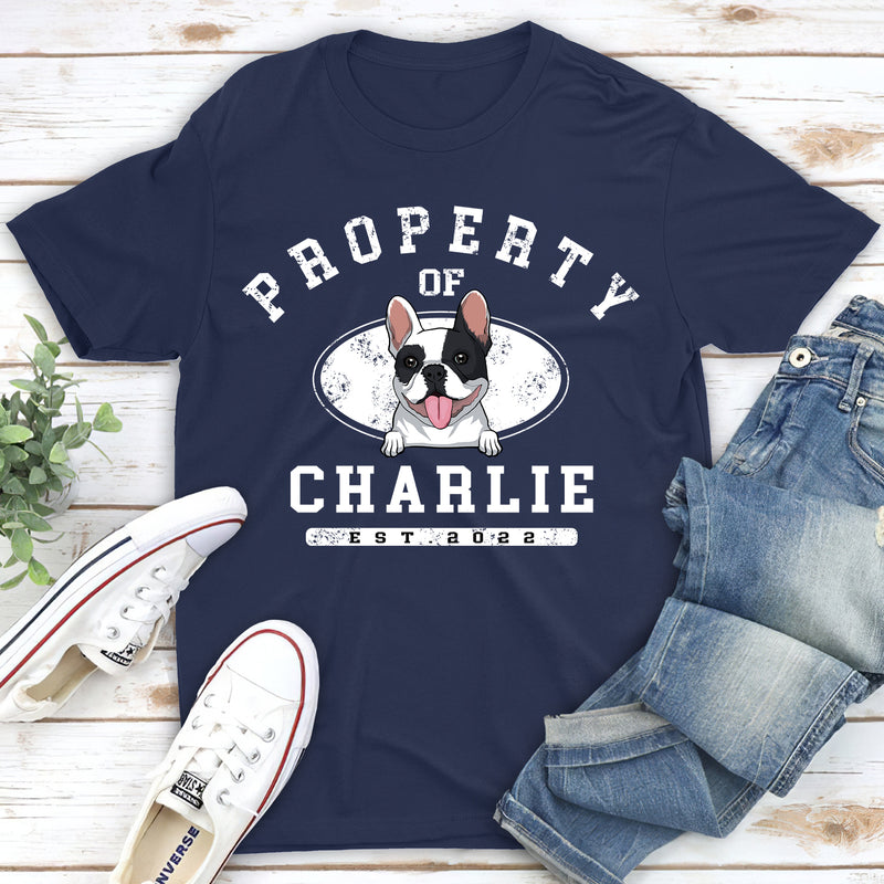 Property Of My Dog - Personalized Custom Unisex T-shirt