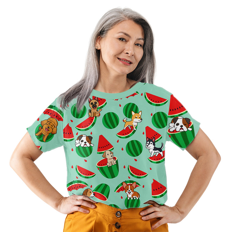 Watermelon And Dogs - All-over-print T-shirt