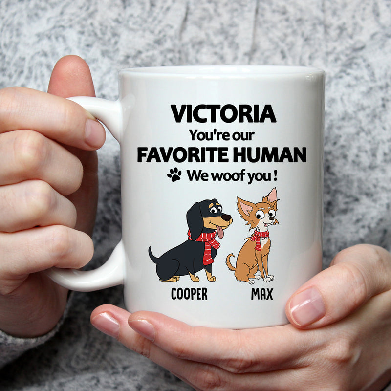 To My Favorite Human - Personalized Custom Coffee Mug