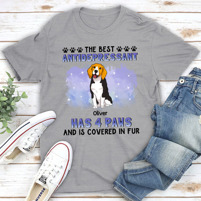 4 Paws Antidepressant - Personalized Custom Unisex T-shirt