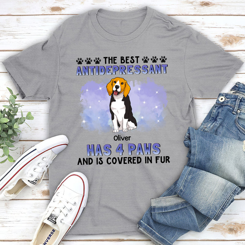 4 Paws Antidepressant - Personalized Custom Unisex T-shirt