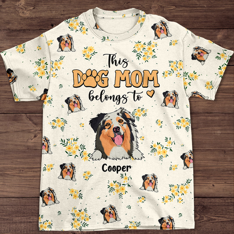 Dog And Flower Seamless - Personalized Custom All-over-print T-shirt
