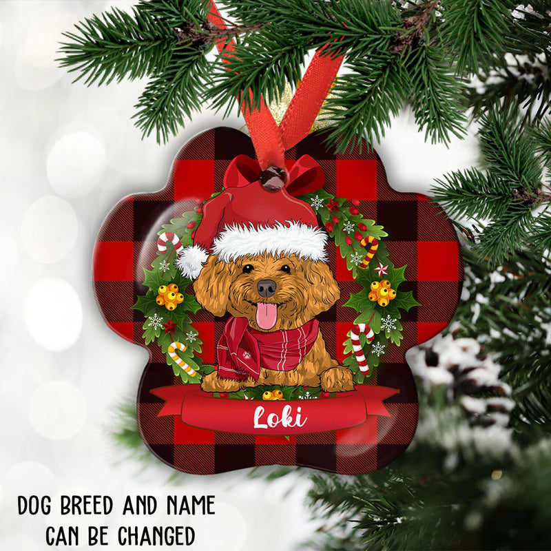 Dog Name Christmas - Personalized Custom Aluminum Ornament