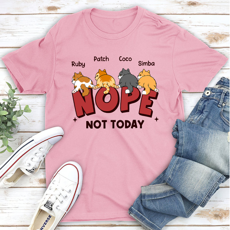 Nope Cat Butt - Personalized Custom Unisex T-Shirt