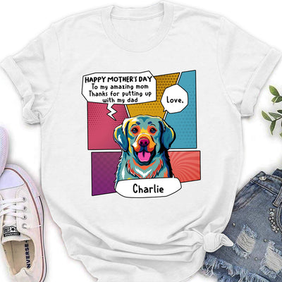 Pop Art Amazing Mom - Personalized Custom Women's T-shirt