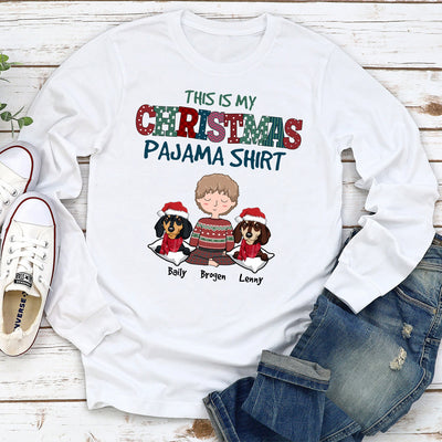 Christmas Pajama Shirt - Personalized Custom Long Sleeve T-shirt