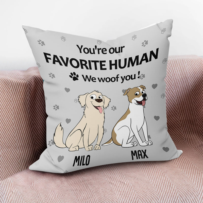 To My Favorite Human - Personalized Custom Throw Pillow