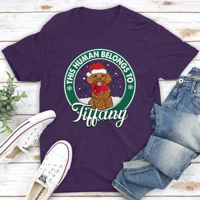 This Human Belongs Christmas - Personalized Custom Unisex T-shirt