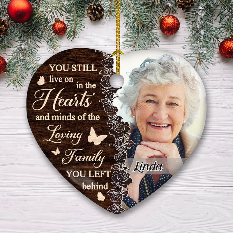 Always Be Remembered - Personalized Custom Heart Ceramic Ornament