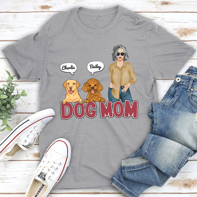 Proud Dog Mom - Personalized Custom Unisex T-shirt