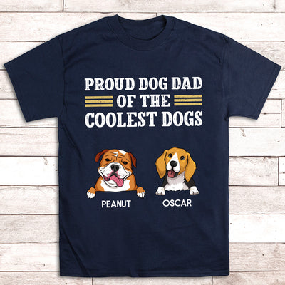 Proud Dog Dad - Personalized Custom Unisex T-shirt