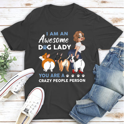 Awesome Dog Lady - Personalized Custom Unisex T-shirt