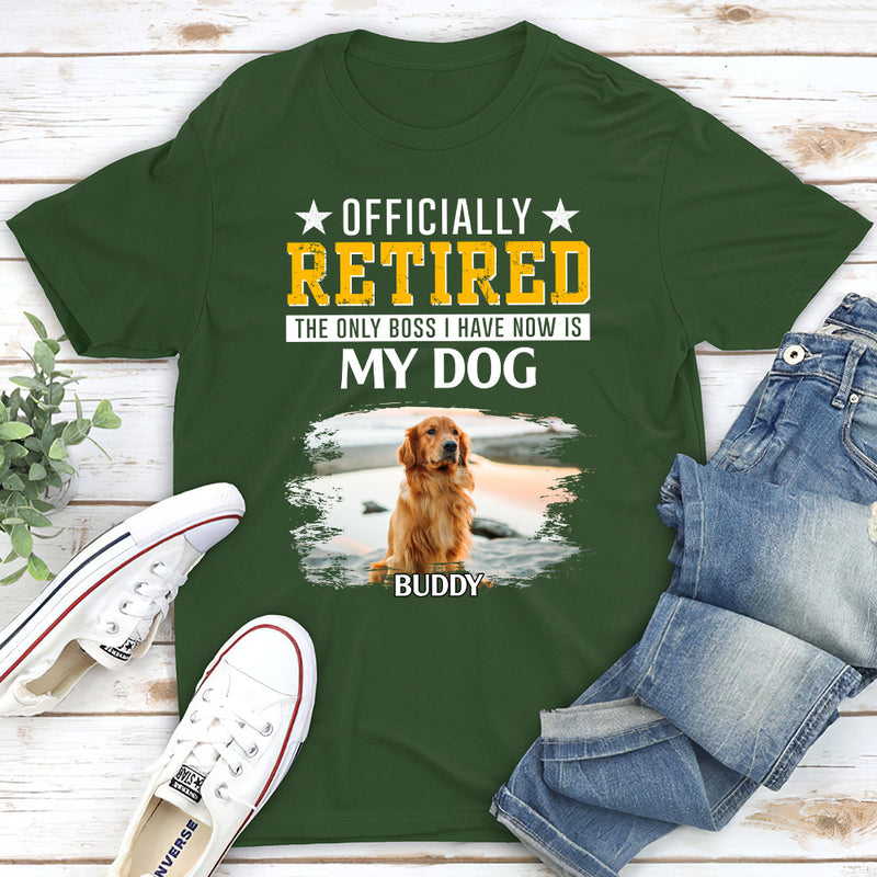Offcially Retired Photo - Personalized Custom Premium T-shirt