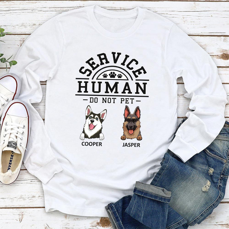 Dogs Service Human Logo - Personalized Custom Long Sleeve T-shirt