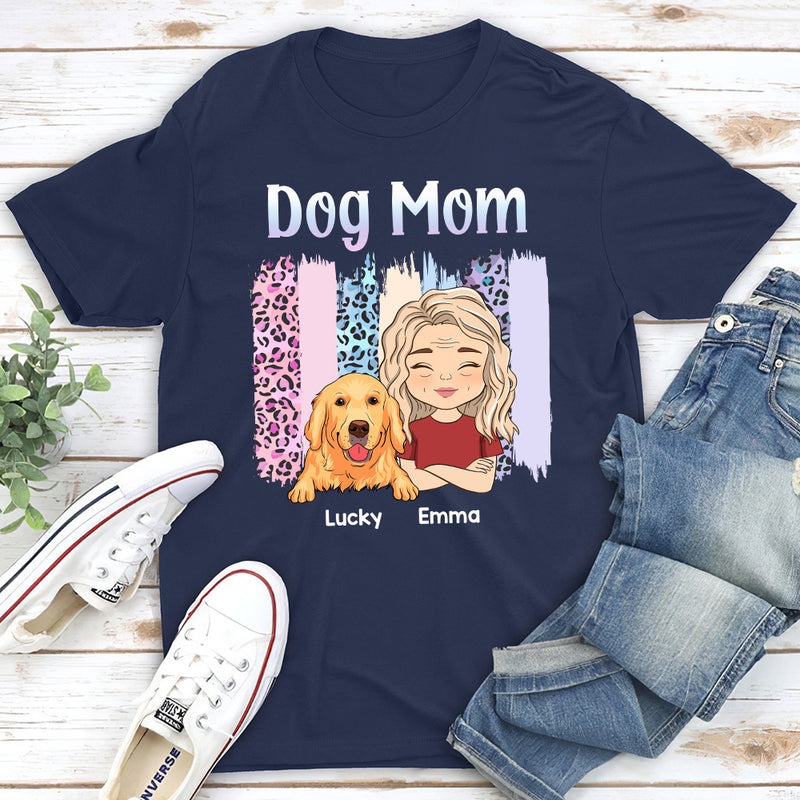 Dog Mom 4 - Personalized Custom Unisex T-shirt