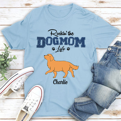 Rocking Dog Mom - Personalized Custom Unisex T-shirt
