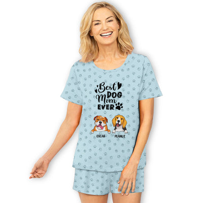 Best Dog Mom - Personalized Custom Short Pajama Set