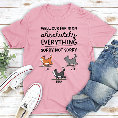 Cat Sorry Not Sorry - Personalized Custom Unisex T-shirt