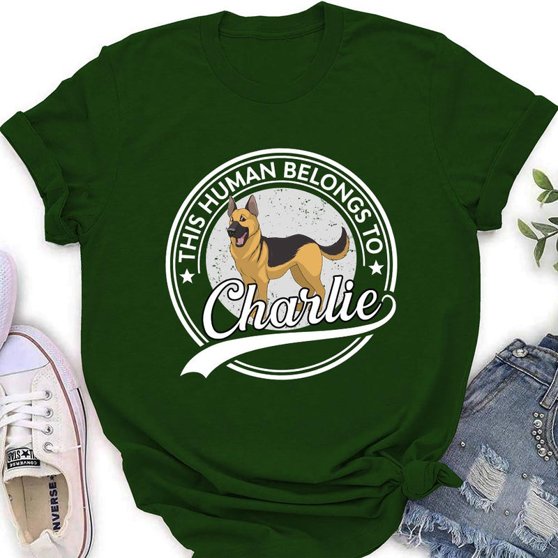 Human Belongs To Dog Cartoon - Personalized Custom Women&