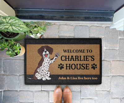 Happy Dog Welcome - Personalized Custom Doormat