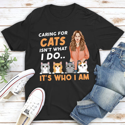 Caring For Cats 2  - Personalized Custom Unisex T-shirt